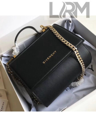 Givenchy Mini Pandora Box Bag in Black Textured Leather Black/Gold 2021