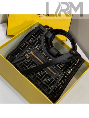 Fendi Runaway Shopper Tote Bag Black/Transparent 2019