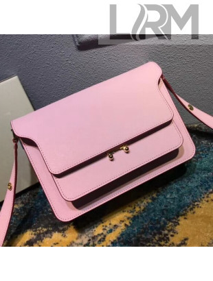 Marni Trunk Bag In Saffino Calfskin Pink 2018