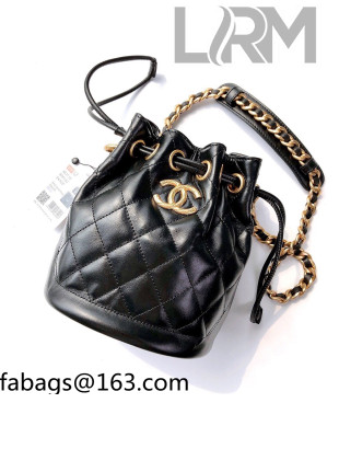 Chanel Calfskin Small Bucket Bag AS2716 Black 2021