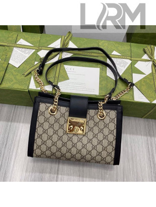 Gucci Padlock Small GG Canvas Shoulder Bag 498156 Beige/Black 2022