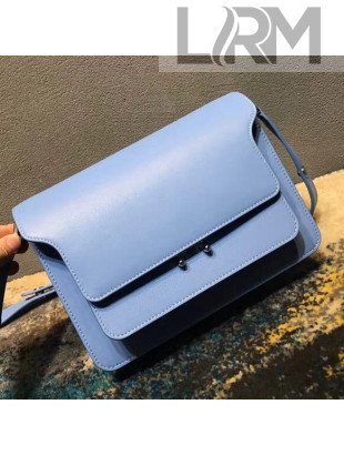 Marni Trunk Bag In Smooth Calfskin Ligtht Blue 2018