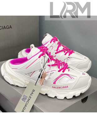 Balenciaga Track Mules in Mesh and Nylon White/Pink 2021 (For Women and Men