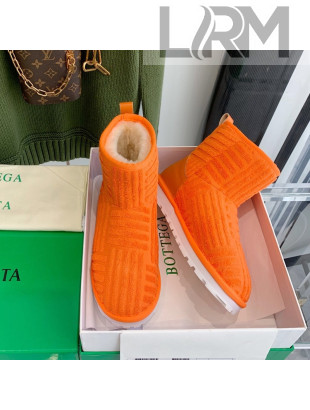 Bottega Veneta Sponge Ankle Boots Orange 2021 112215