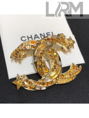 Chanel CC Star Brooch Yellow 2021