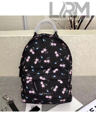 Givenchy Nylon Flower Print Nano Backpack Black/Pink 2019
