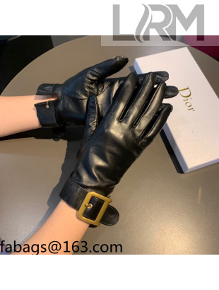 Dior Lambskin Gloves Black 2021 102905