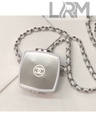 Chanel Patent Goatskin Clutch Evening Bag AP2425 Silver/White 2021