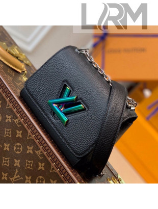 Louis Vuitton Twist Mini Bag in Iridescent Black Taurillon Leather M58597 2021