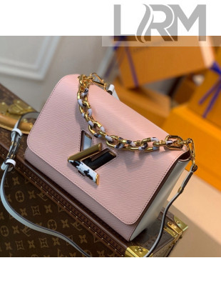Louis Vuitton Twist MM Bag in Pink Epi Leather with Stones M58715 2021