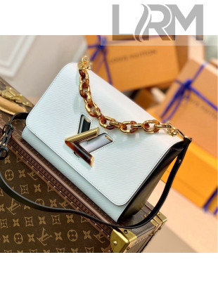 Louis Vuitton Twist MM Bag in White Epi Leather with Stones M58526 2021