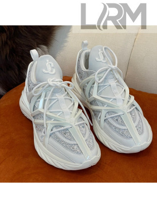 Jimmy Choo JC Cosmos Sneakers White/Crystal 2022