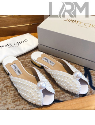 Jimmy Choo Pearl Flat Slide Sandals 2022 0328108
