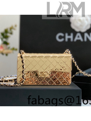 Chanel Metal Mini Evening Bag AS3012 Gold 2022