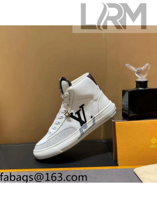 Louis Vuitton Charlie Calfskin Sneakers Boots White/Grey 2021