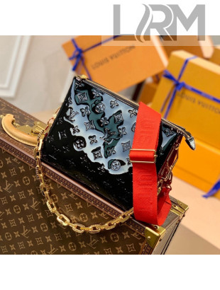 Louis Vuitton Coussin PM Bag in Patent Monogram Leather M57793 Black 2021