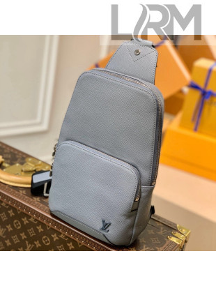 Louis Vuitton Men's Avenue Sling Bag in Grey Taiga Leather M30801 2021 