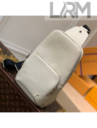 Louis Vuitton Men's Avenue Sling Bag in Beige Taiga Leather M30803 2021 