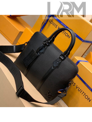 Louis Vuitton Armand Taurillon Leather Briefcase M57028 Black 2021 