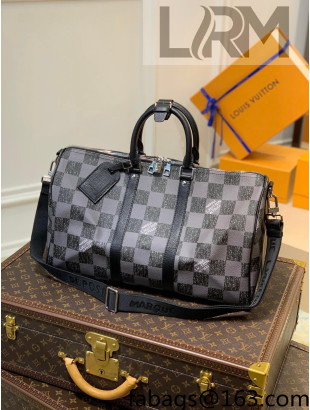 Louis Vuitton Keepall Bandoulière 45 Travel Bag N80404 Grey 2022