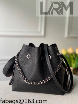 Louis Vuitton Mahina Monogram Perforated Bella Bucket Bag M57070 Black 2022