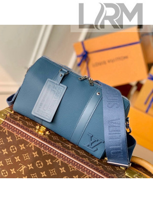 Louis Vuitton City Keepall Bag in Gained Leather M59328 Blue 2022