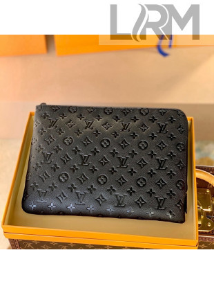 Louis Vuitton Etui de Voyage MM Pouch in Black Monogram Leather M59479 2022
