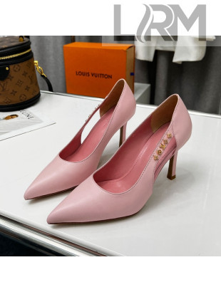 Louis Vuitton Signature Calf Leather Pumps 8.5cm Pink 2022