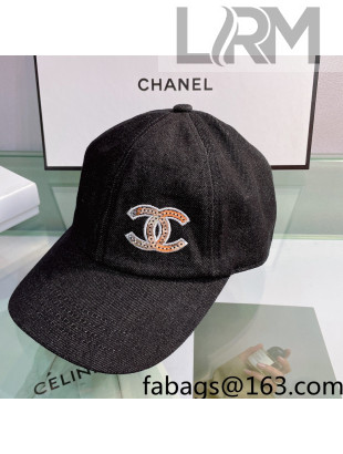 Chanel CC Canvas Hat Black 2022 0401119
