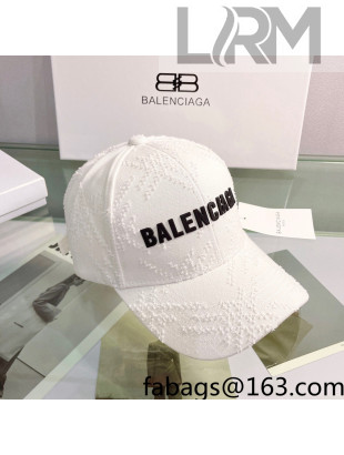 Balenciaga Canvas Baseball Hat White 2022 0401148