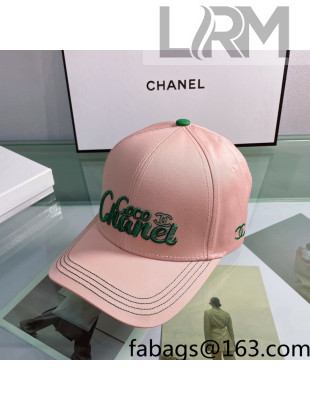 Chanel Coco Canvas Baseball Hat Pink 2022 0401168