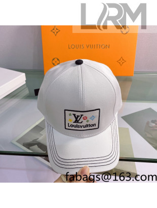 Louis Vuitton Canvas Baseball Hat White 2022 040201