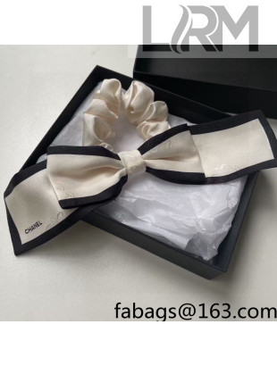 	 Chanel Silk Hair Ring White 2022 0310124