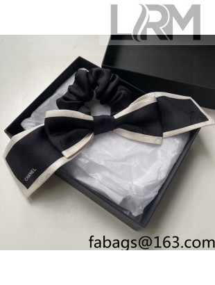 Chanel Silk Hair Ring Black 2022 0310125