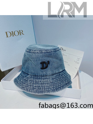 Dior Denim Bucket Hat Blue 2022 040158