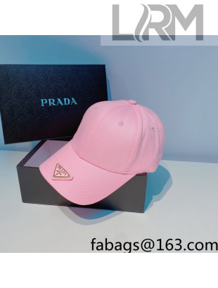 Prada Canvas Baseball Hat Pink 2022 033116