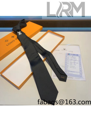 Louis Vuitton Silk Tie Black 2022 040133