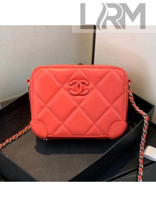 Chanel Quilted Lambskin Box Shoulder Bag AP1132 Red 2020