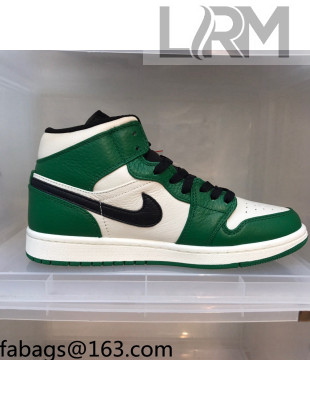 Nike Air Jordan AJ1 Mid-top Sneakers Green/White 2021 112366