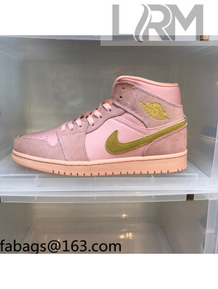 Nike Air Jordan AJ1 Mid-top Sneakers Pink 2021 112371
