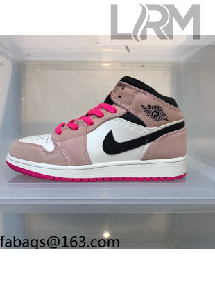 Nike Air Jordan AJ1 Mid-top Sneakers Pink 2021 112376