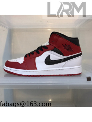 Nike Air Jordan AJ1 Mid-top Sneakers Red/White 2021 112383