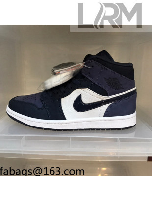 Nike Air Jordan AJ1 Mid-top Sneakers Dark Blue 2021 112363