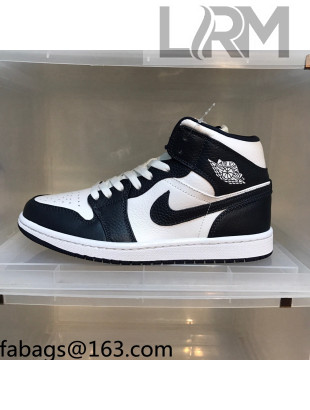 Nike Air Jordan AJ1 Mid-top Sneakers Black/White 2021 112365