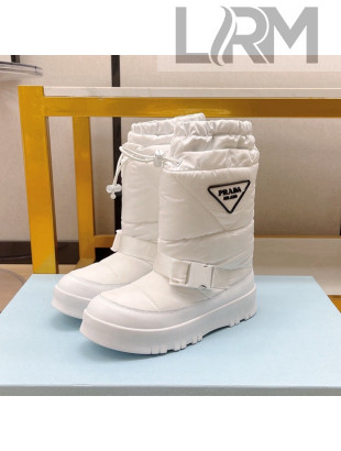 Prada Nylon Gabardine Boots White 2021 