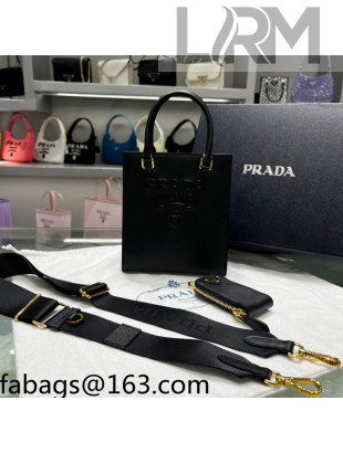 Prada Small Saffiano Leather Top Handle Bag 1BA333 Black 2022
