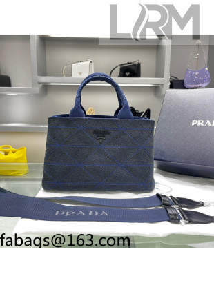 Prada Quilted Fabric Tote bag 1BG439 Blue/Black 2022