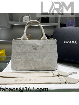 Prada Quilted Fabric Tote bag 1BG439 White 2022