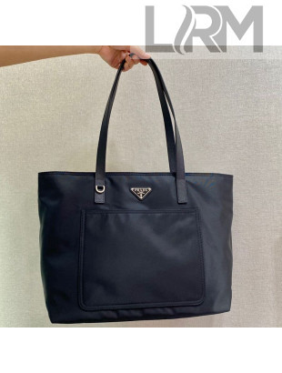 Prada Nylon Tote bag with Pocket 1BG052 Black 2022 