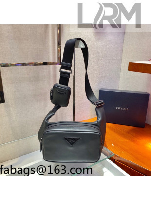 Prada Leather Shoulder Bag 2VH127 Black 2022